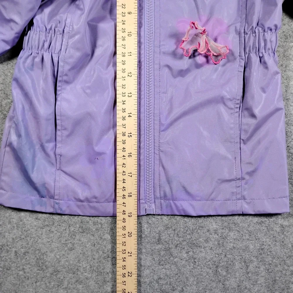 Vintage Nick Jr Dora the Explorer Girls Purple Hooded Windbreaker Jacket Size 5T